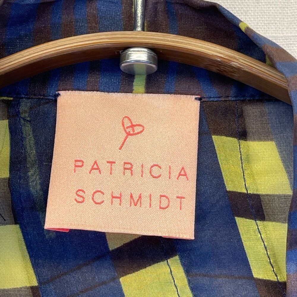 Patricia Schmidt Green Blue Patterned Bathing Suit Swim Cover Up Size Medium - Picture 5 of 9